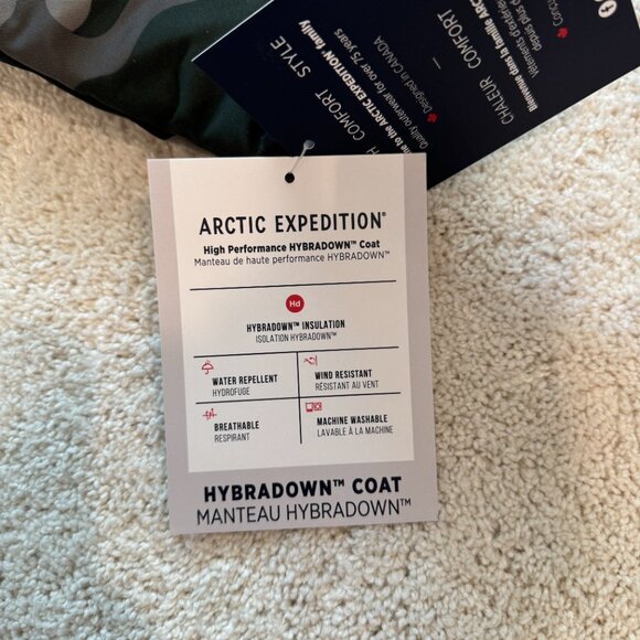Arctic Expedition Horizontal Quilted Hybradown Down Coat‎ Hunter Camo XS - Picture 4 of 10